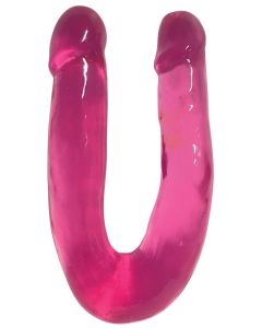 Lollicock - Sweet Slim Double Dipper Dildo - Cherry Ice - 33 cm