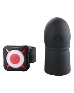 OTOUCH - Super Striker Verlengende Penis Sleeve Met Vibraties - Zwart