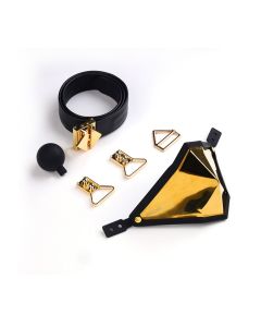 LOCKINK - Gouden Punker Muilkorf Gag Set