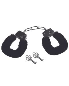 Sportsheets - Sex & Mischief Furry Handcuffs Black