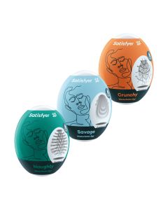 Satisfyer Masturbator Egg Set Naughty, Savage & Crunchy