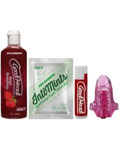 Doc Johnson - GoodHead Lick It Kit - Aardbei
