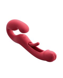 HoneyPlayBox - App-Gestuurde Strapless Koppel Vibrator - Rood