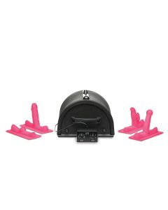 LOVE BOTZ - 50X Saddle Pro Sex Machine met 4 Opzetstukken - Zwart