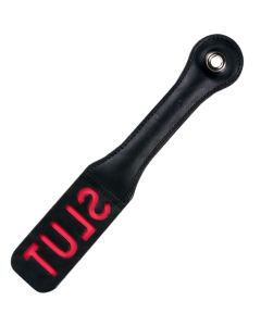 Sportsheets – Leather Impression Paddle – Slut Zwart