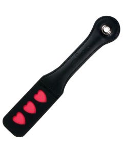 Sportsheets – Leather Impression Paddle – Hearts/Black
