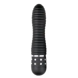 Mini Vibrator Geribbeld - Zwart
