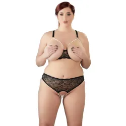 Pearl Lingerieset Met Open Cups En Kruis