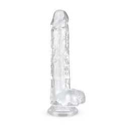 Jelly Dildo met ballen - 19 cm