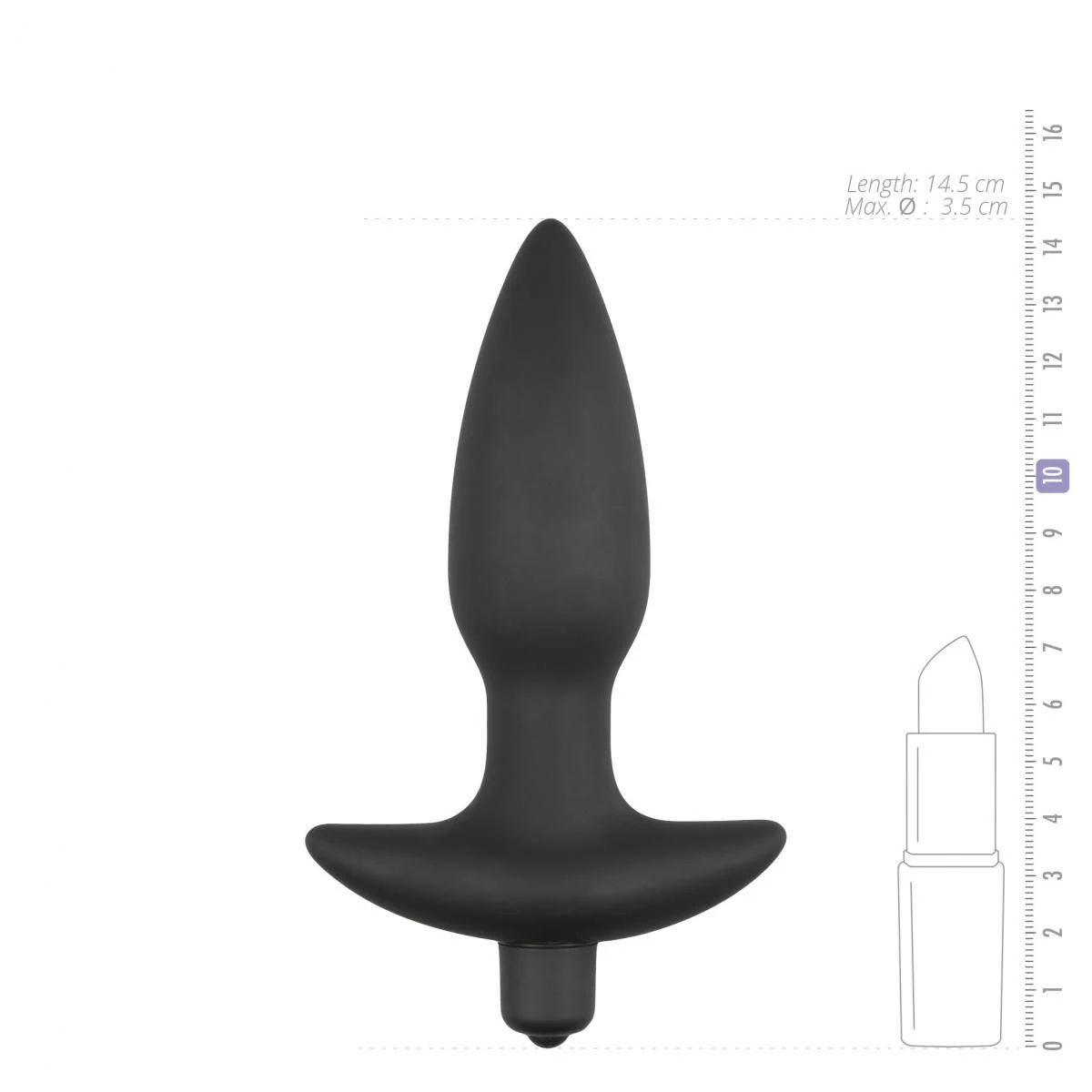 Easytoys Anal Collection buttplug zwart, 35 mm diameter en 105 mm invoerdiepte