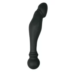 Zwarte prostaat dildo Anal Probe No.2 van glad siliconen