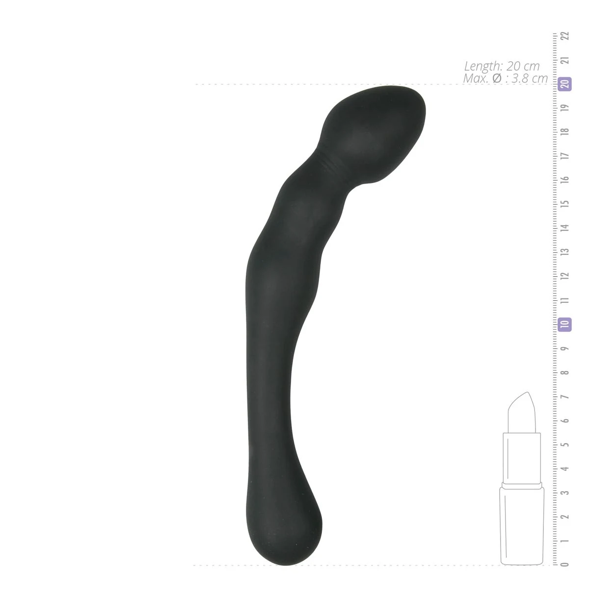 Zwarte prostaat dildo van Easytoys Anal Collection met tweezijdig ontwerp