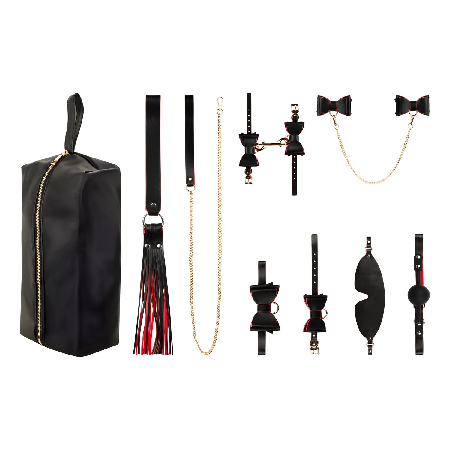 Crimson & Ebony luxe set voor bondage en BDSM rollenspel, geschikt voor beginners
