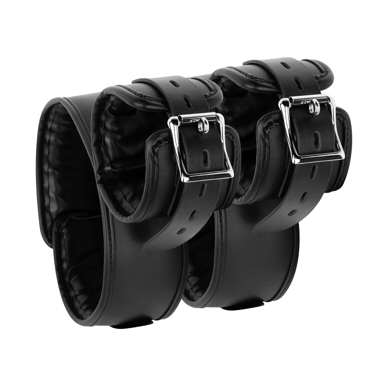 Zwarte dij- en pols bondage van Bedroom Fantasies voor BDSM