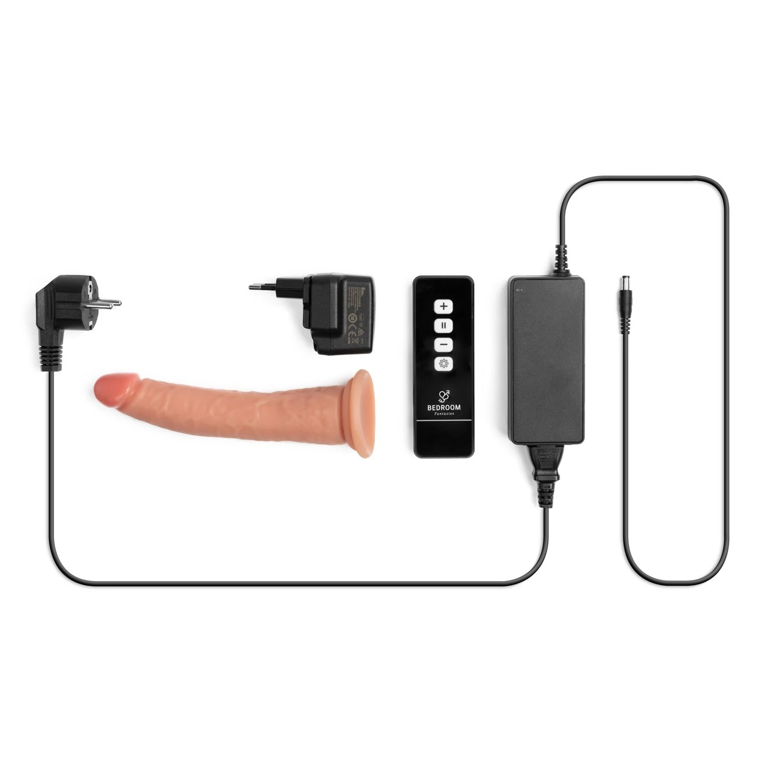 Seksmachine met dildo, geschikt voor glijmiddel op waterbasis