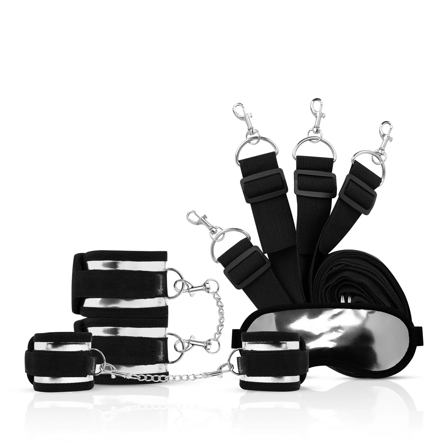 Bedroom Fantasies Silver Moon zwarte bondage set voor speels en toegankelijk gebruik