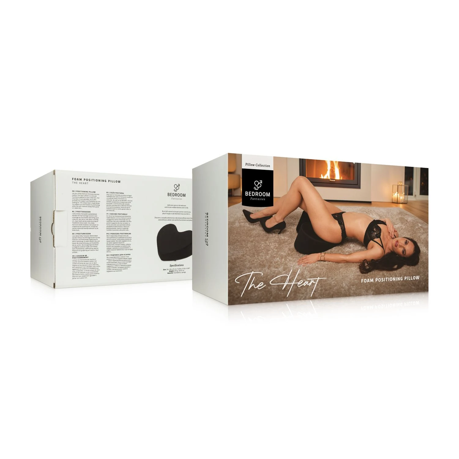 Bedroom Fantasies The Heart zwart unisex positioneringskussen