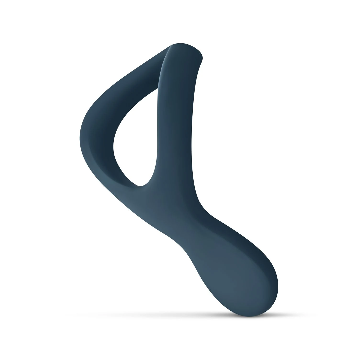 Boners cockring van glad siliconenmateriaal in blauw