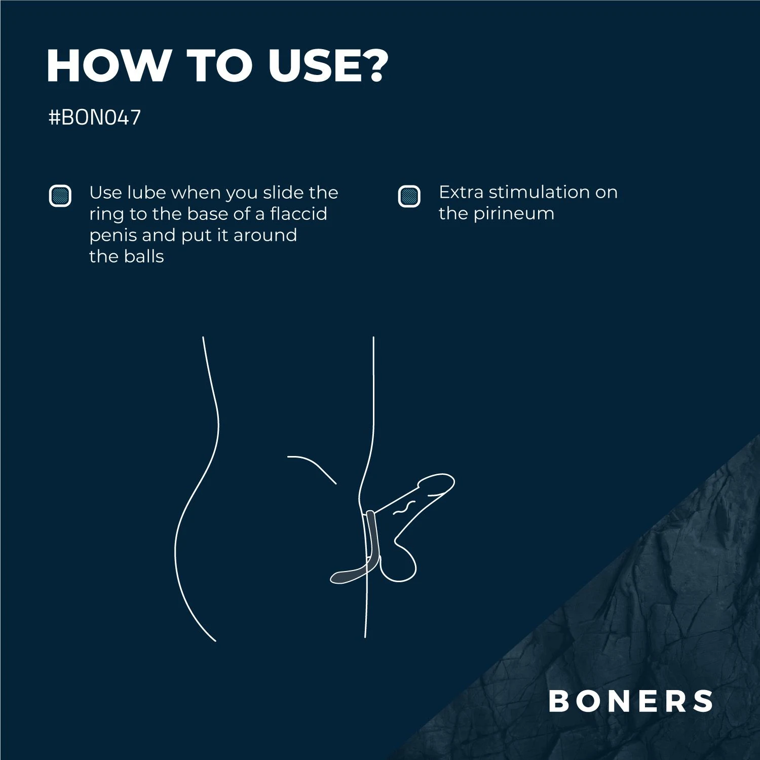 Blauwe Boners cockring voor beginners