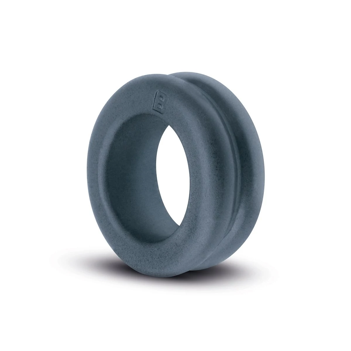 Boners cockring met dubbel design in grijs, breed en rekbaar
