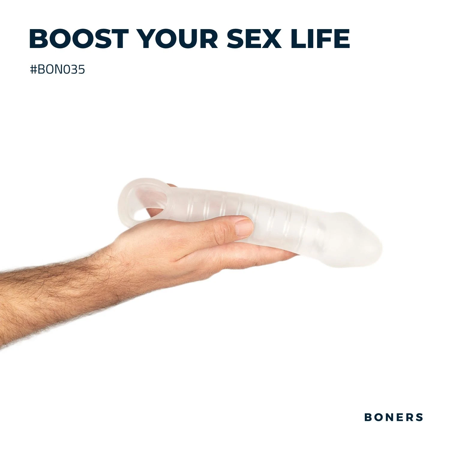 Boners penis sleeve geschikt voor glijmiddel op waterbasis