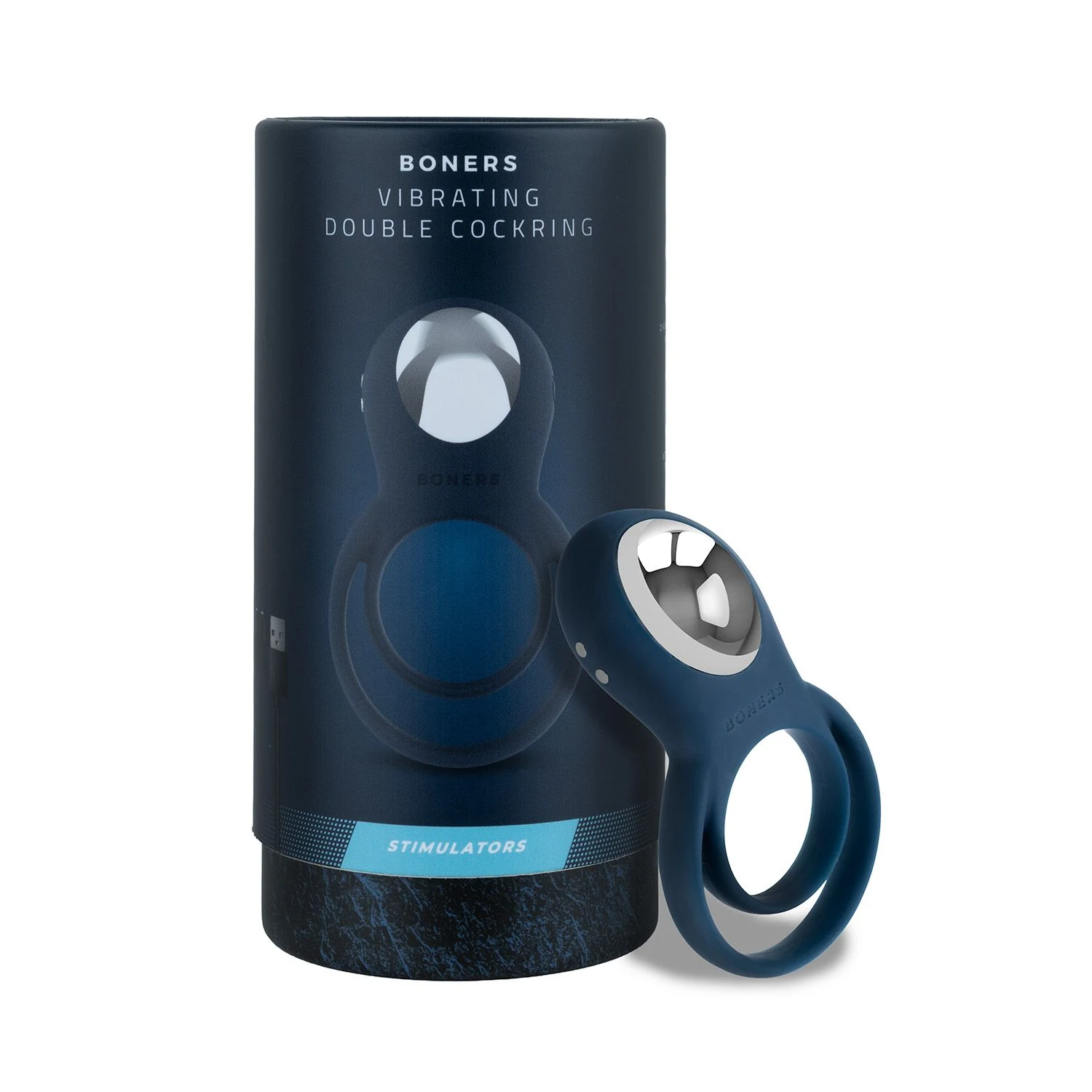 Boners vibrerende cockring blauw voor extra stimulatie