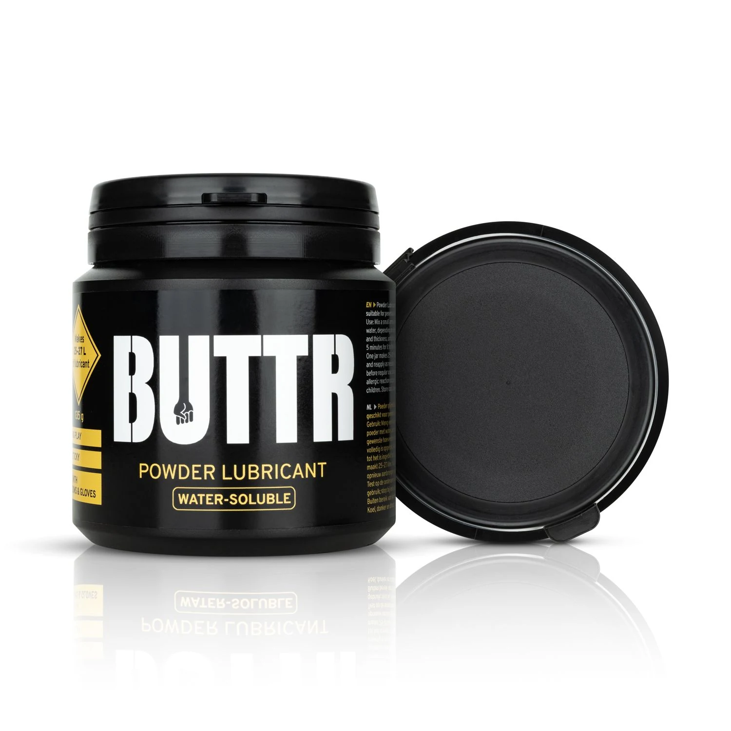 BUTTR Powdered Lube levert tot 27 liter gel per pot