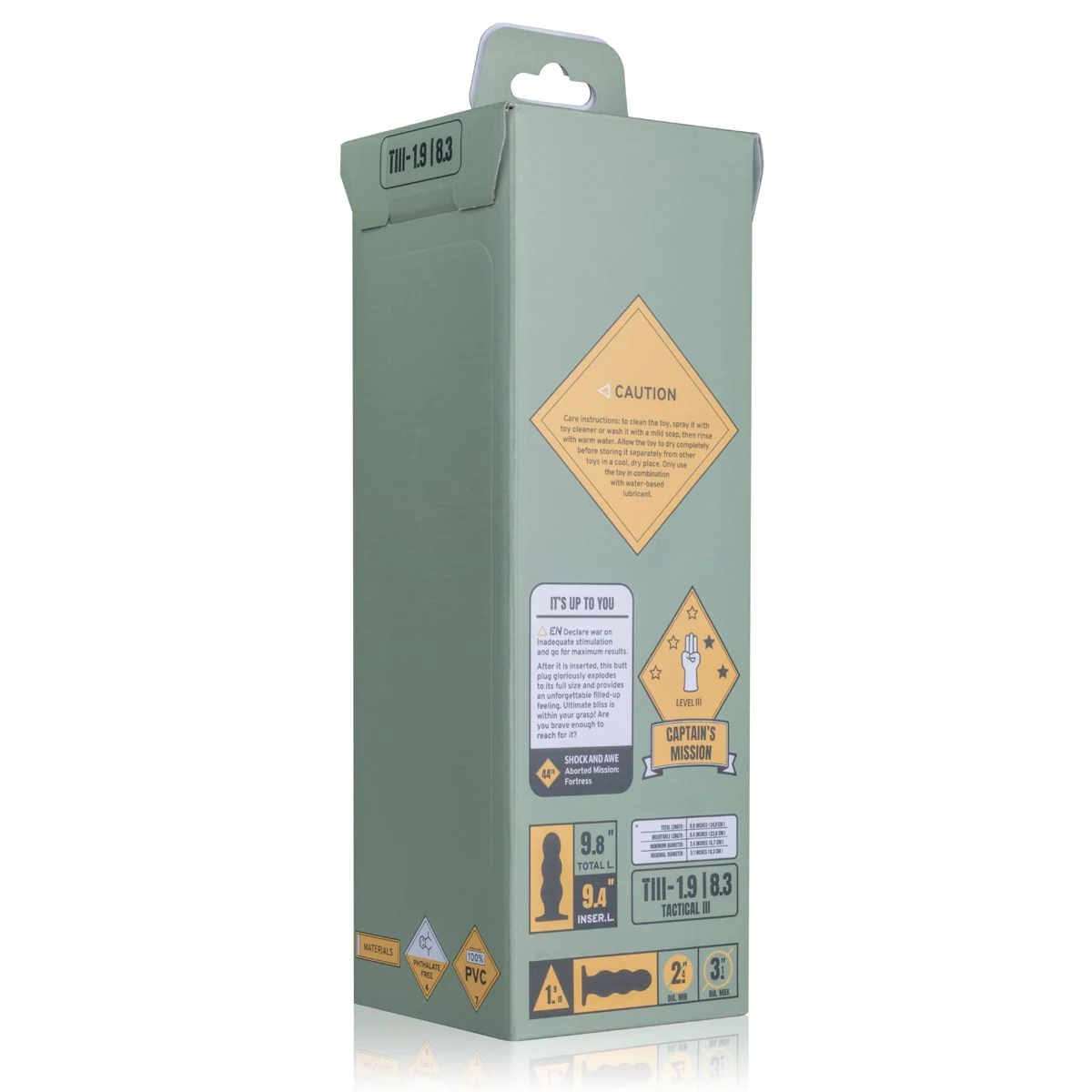 BUTTR Tactical III Buttplug geschikt voor glijmiddel op waterbasis