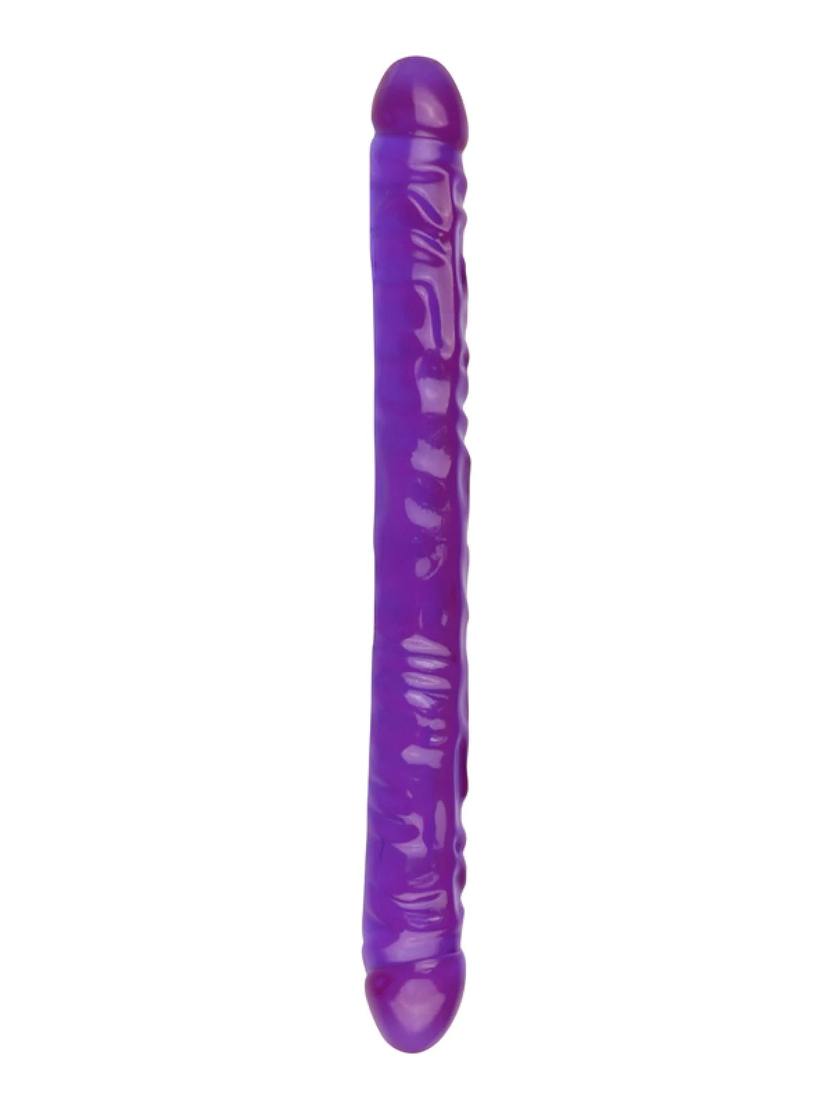Waterproof paarse dubbele dildo, geschikt voor vaginaal en anaal gebruik