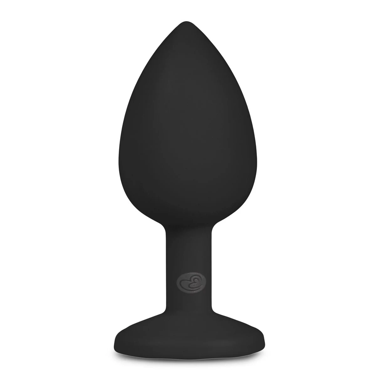 Diamond Plug Klein zwart, flexibele siliconen buttplug voor beginners
