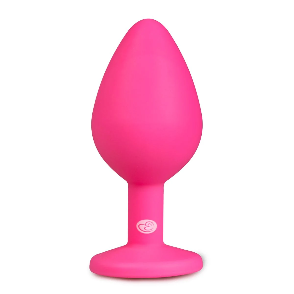 Roze Diamond Plug Medium buttplug van flexibel siliconen, geschikt voor beginners