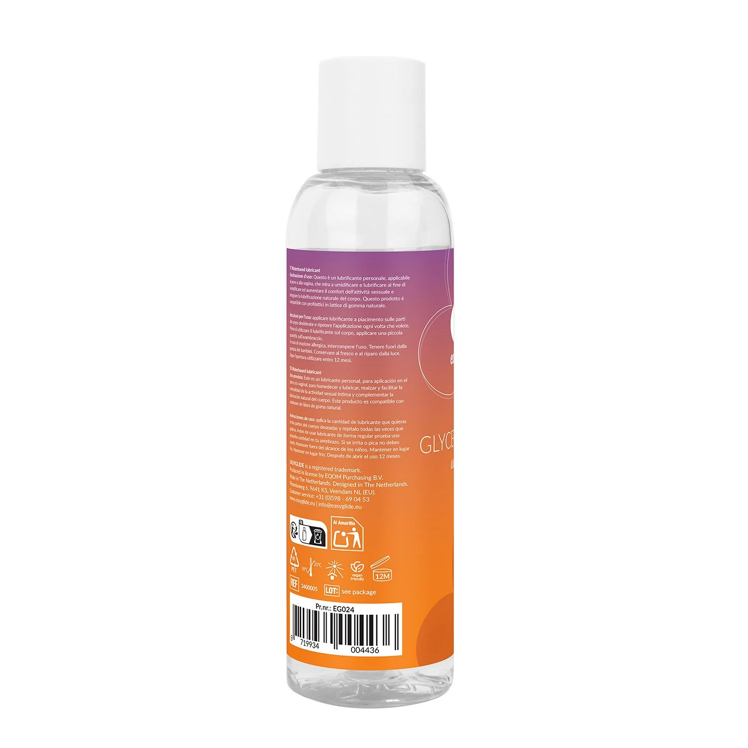 EasyGlide glycerinevrij glijmiddel in handige flacon, 150 ml