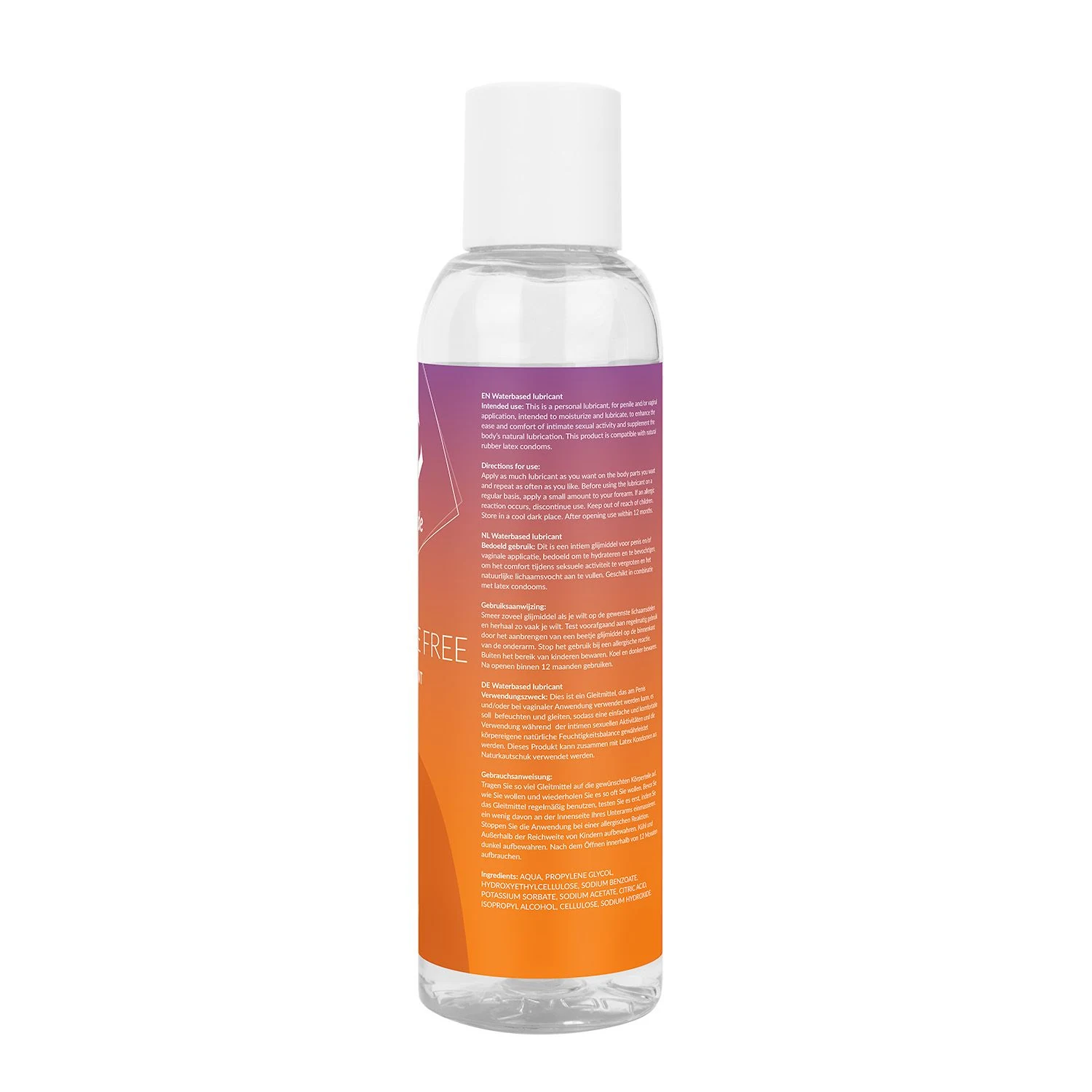 Transparant EasyGlide glijmiddel op waterbasis, vegan en unisex