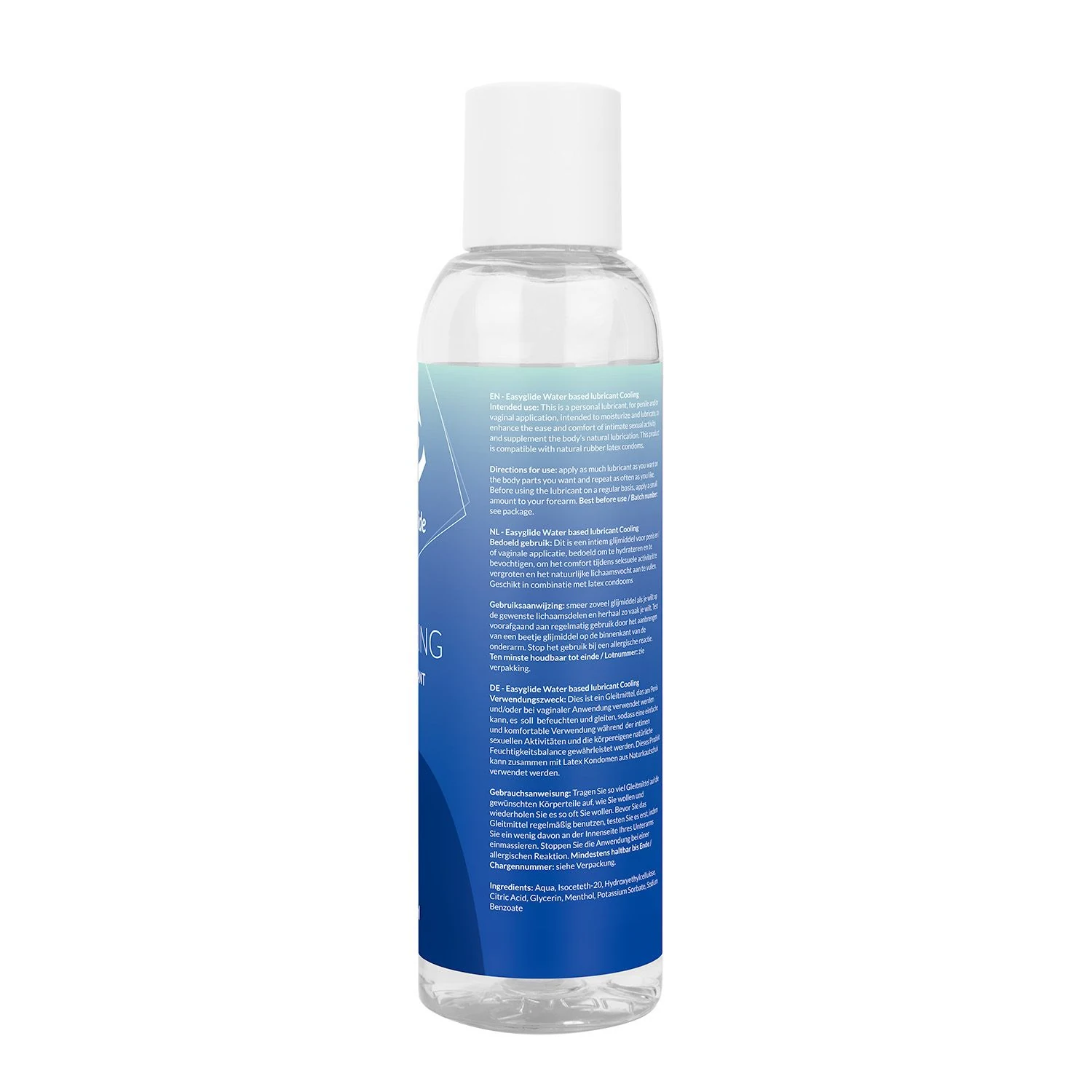 Verkoelend glijmiddel van EasyGlide, transparant en vegan