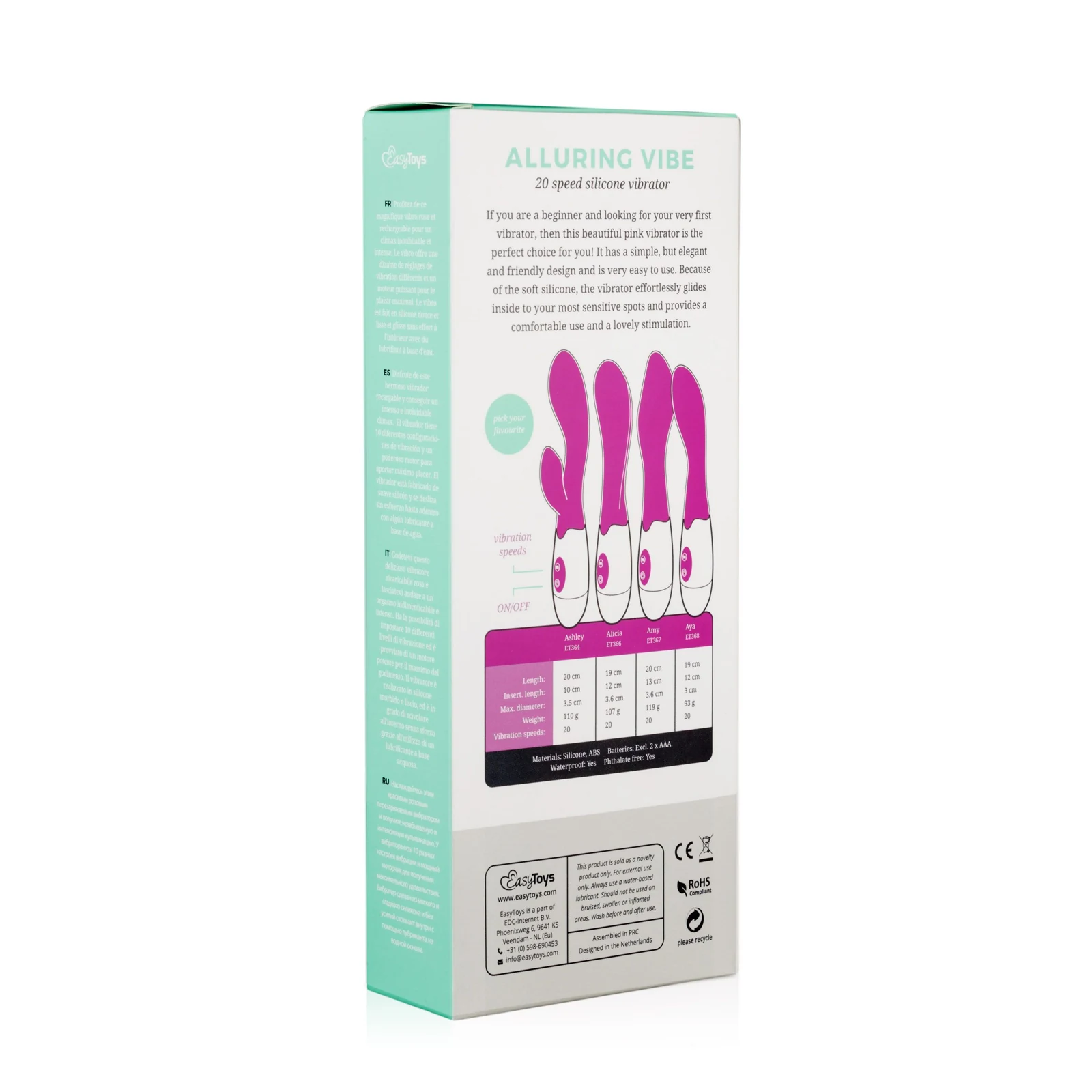 EasyToys Blossom Vibrator Roze van ABS en siliconen
