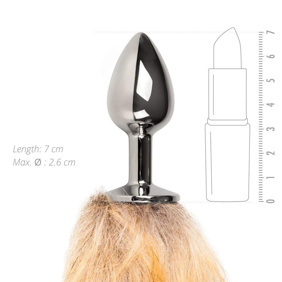 Easytoys Fetish buttplug met vossenstaart, maximale diameter 27 mm