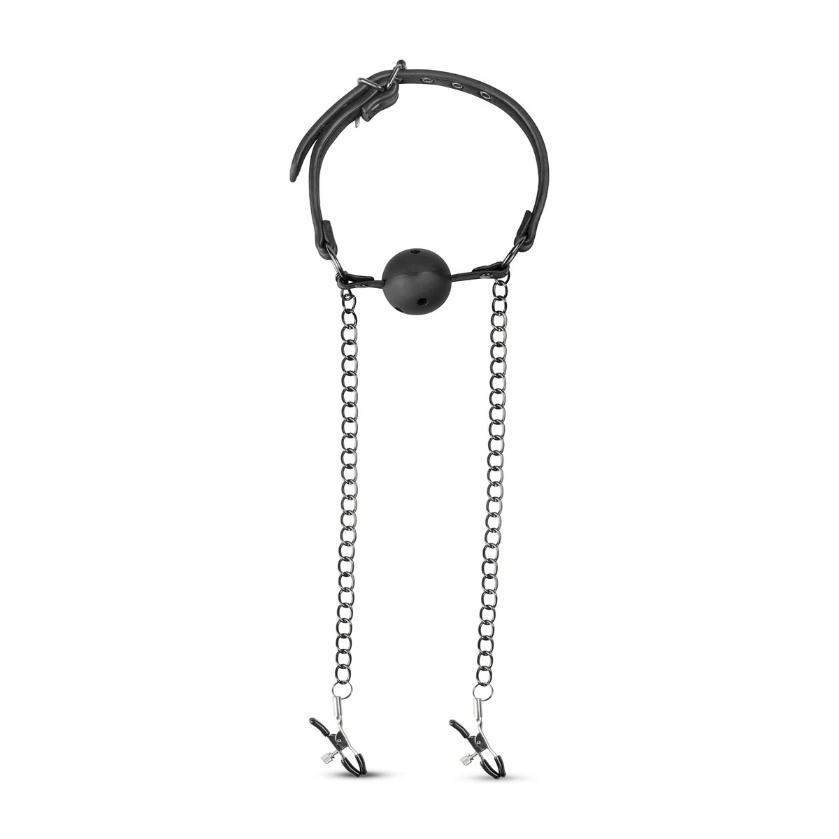 Zwarte ballgag met geur- en smaakloze bal van 4,3 cm