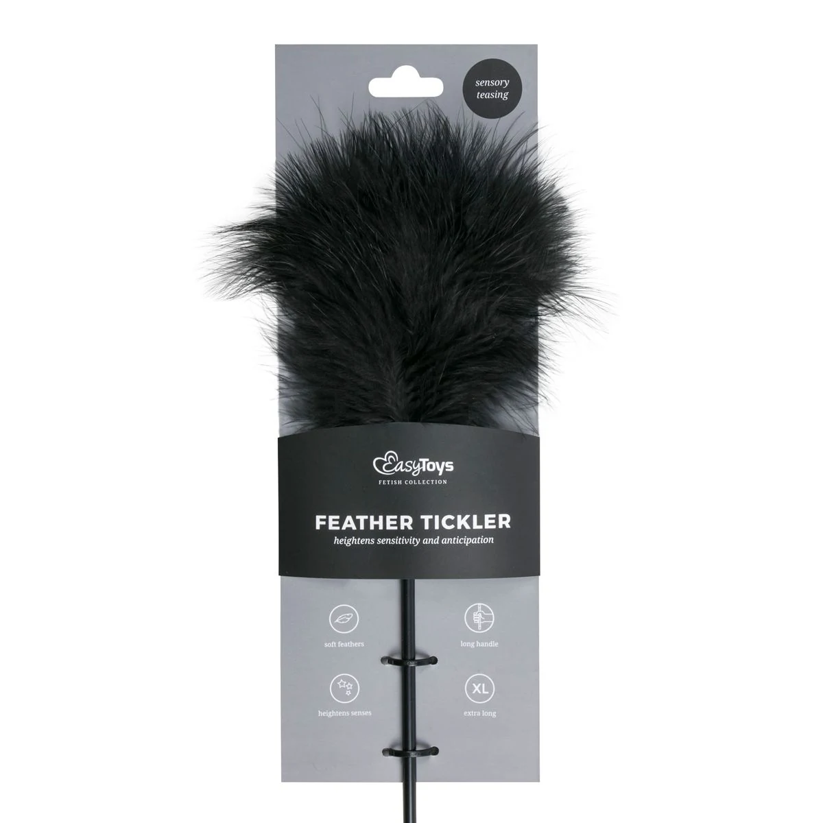 Zwarte kietelaar van Easytoys Fetish Collection, lengte 380 mm