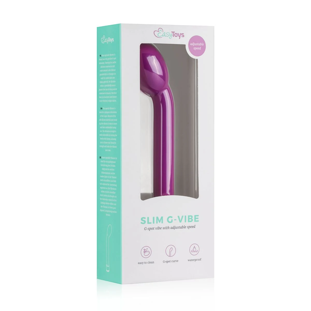 G-spot vibrator paars geschikt voor glijmiddel op waterbasis
