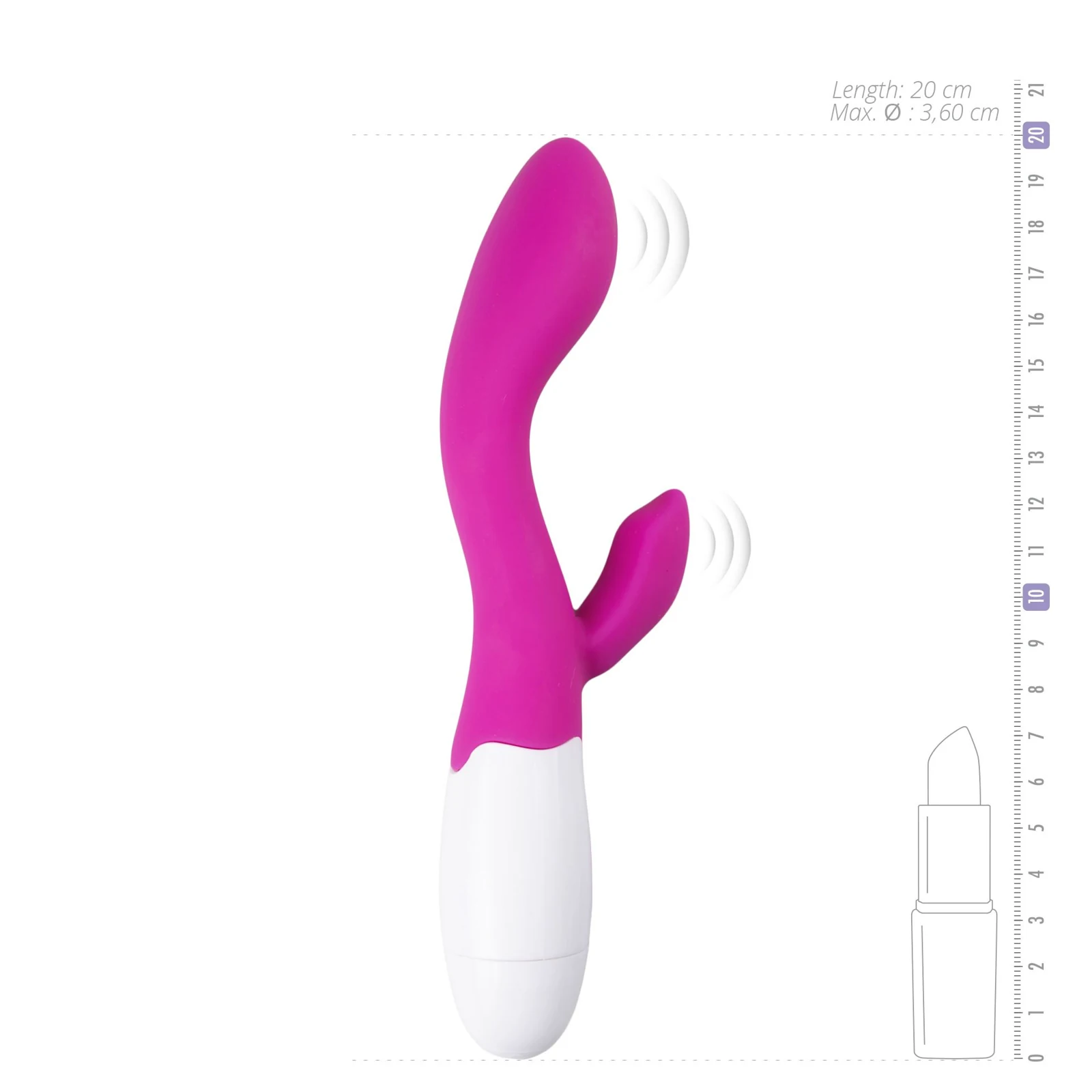 Easytoys Lily Vibrator 2.0 roze, 200 mm lang met 90 mm invoerdiepte