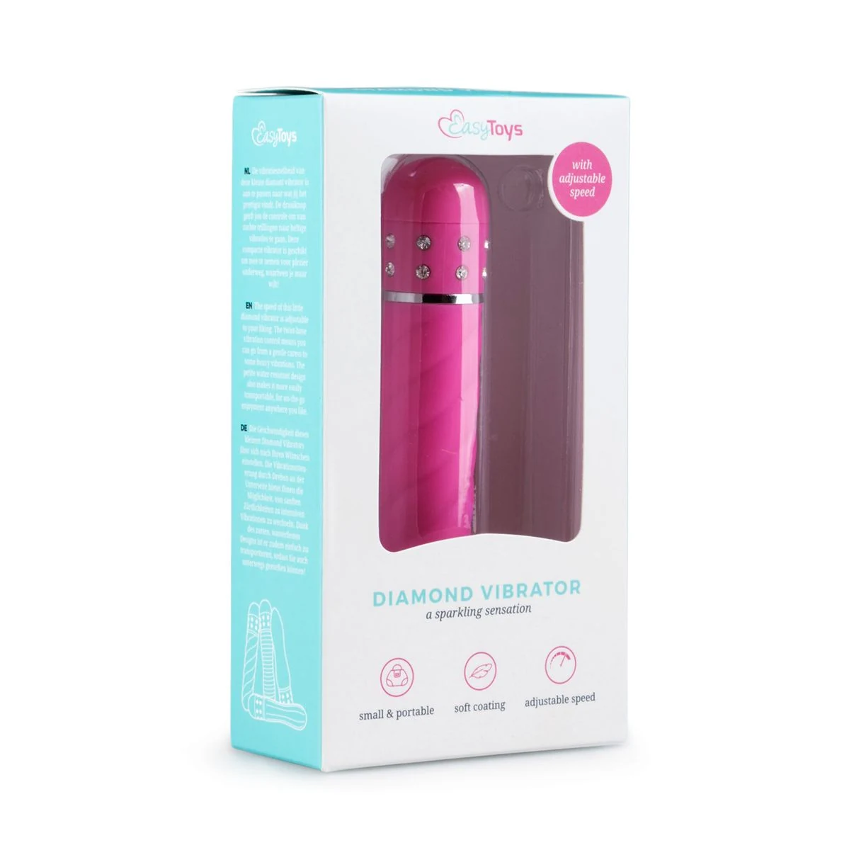 Mini vibrator roze van Easytoys met draaiknop en variabele vibratiestanden