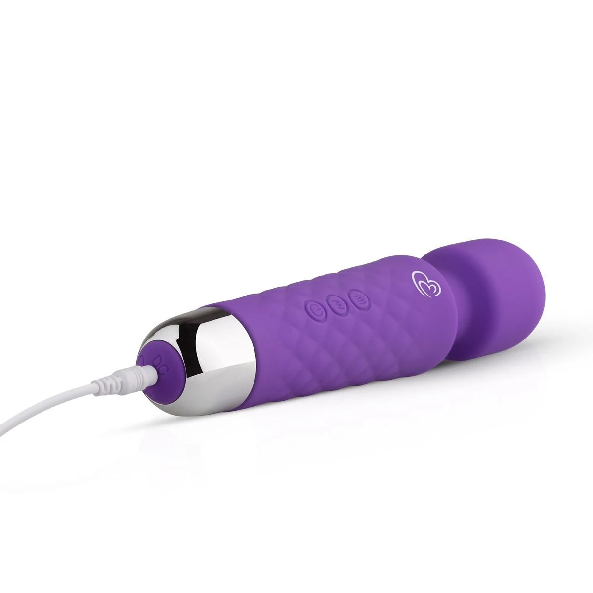 Paarse EasyToys Mini Wand Vibrator met 20 vibratiestanden