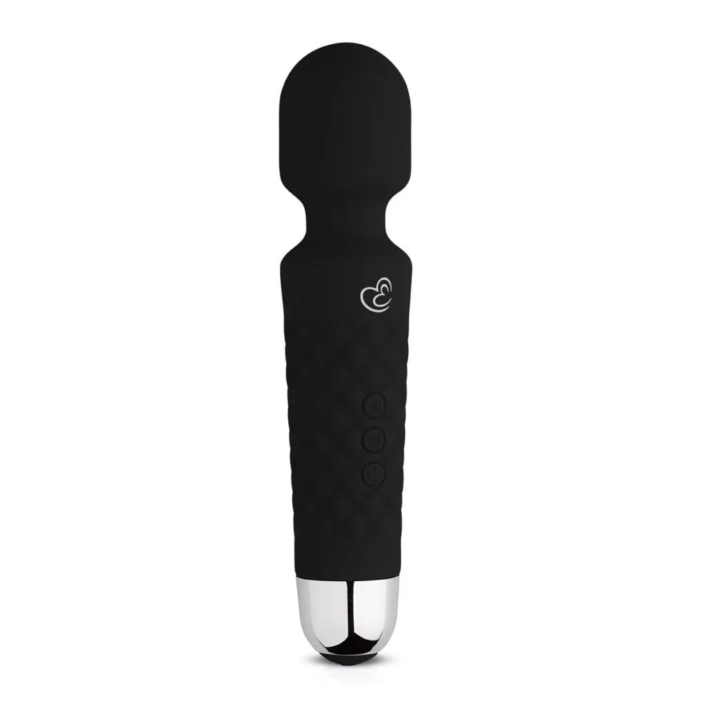 EasyToys Mini Wand Vibrator in zwart, compact wand massager model