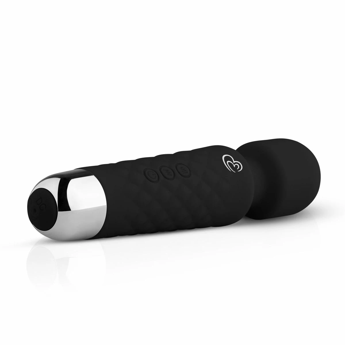EasyToys Mini Wand Vibrator zwart met 18 vibratiestanden