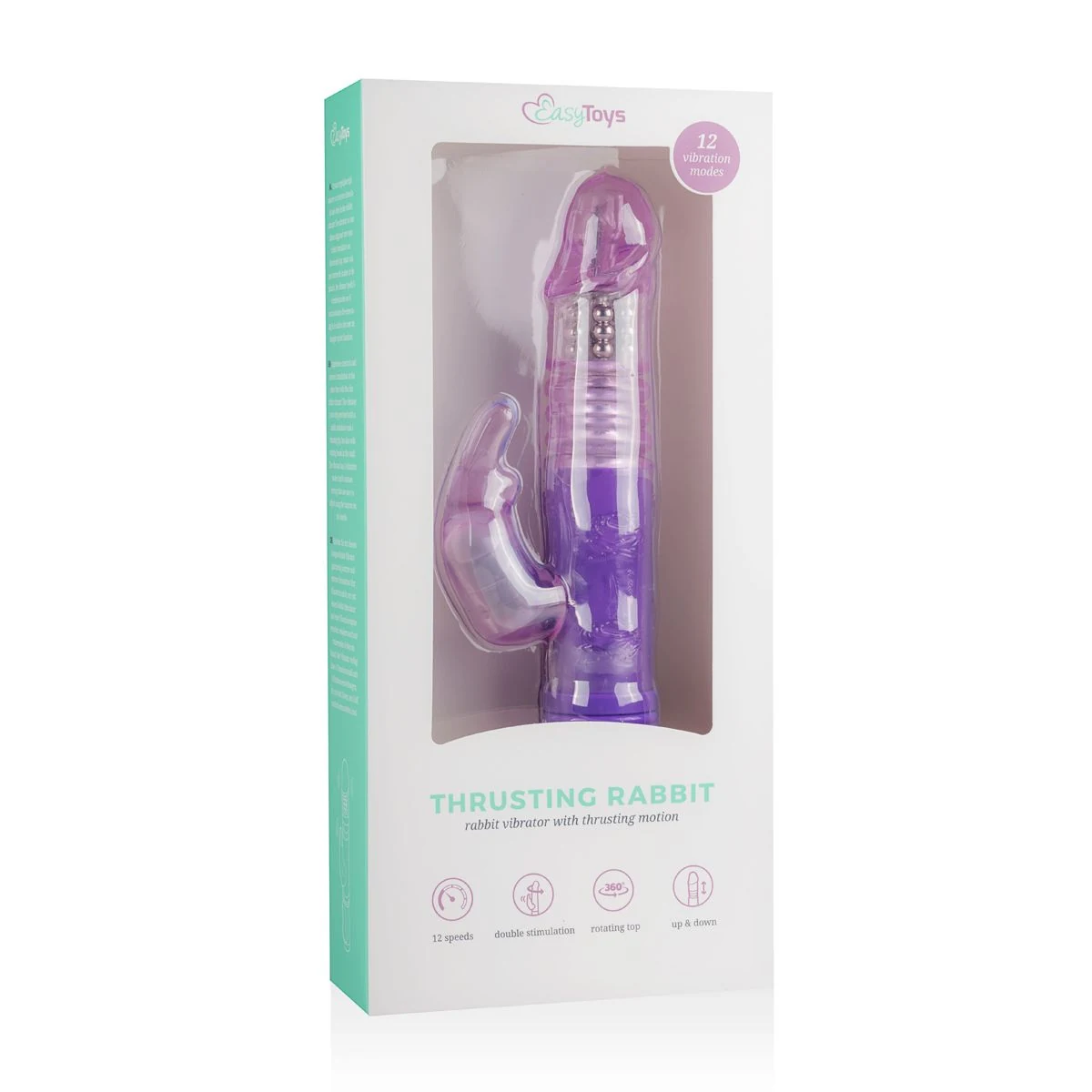 EasyToys Stotende Rabbit Vibrator paars voor gevorderd gebruikersniveau