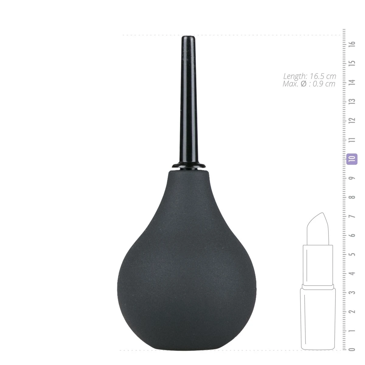 Zwarte intieme douche van ABS, unisex en makkelijk in gebruik