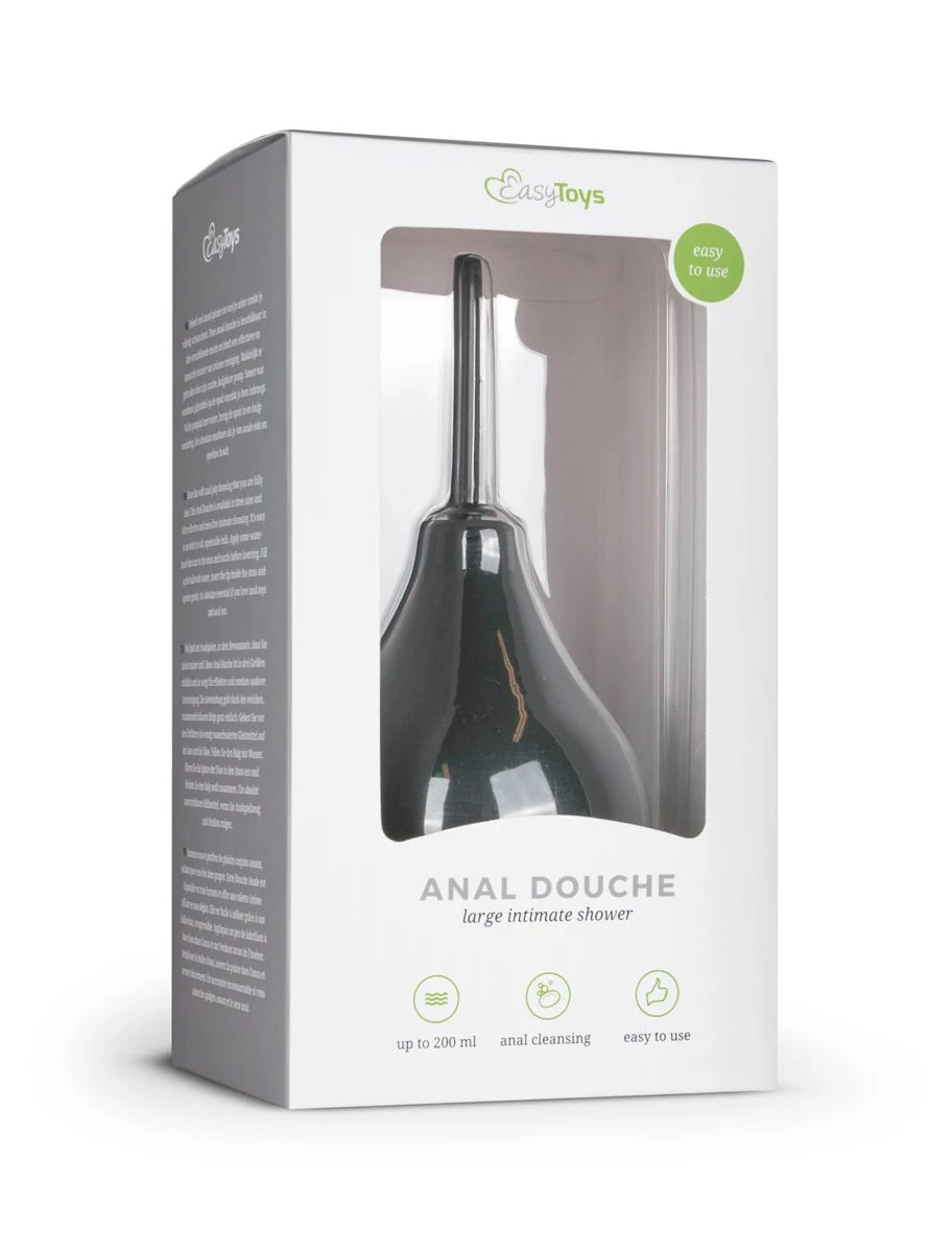Easytoys zwarte anaal douche geschikt voor gebruik met glijmiddel