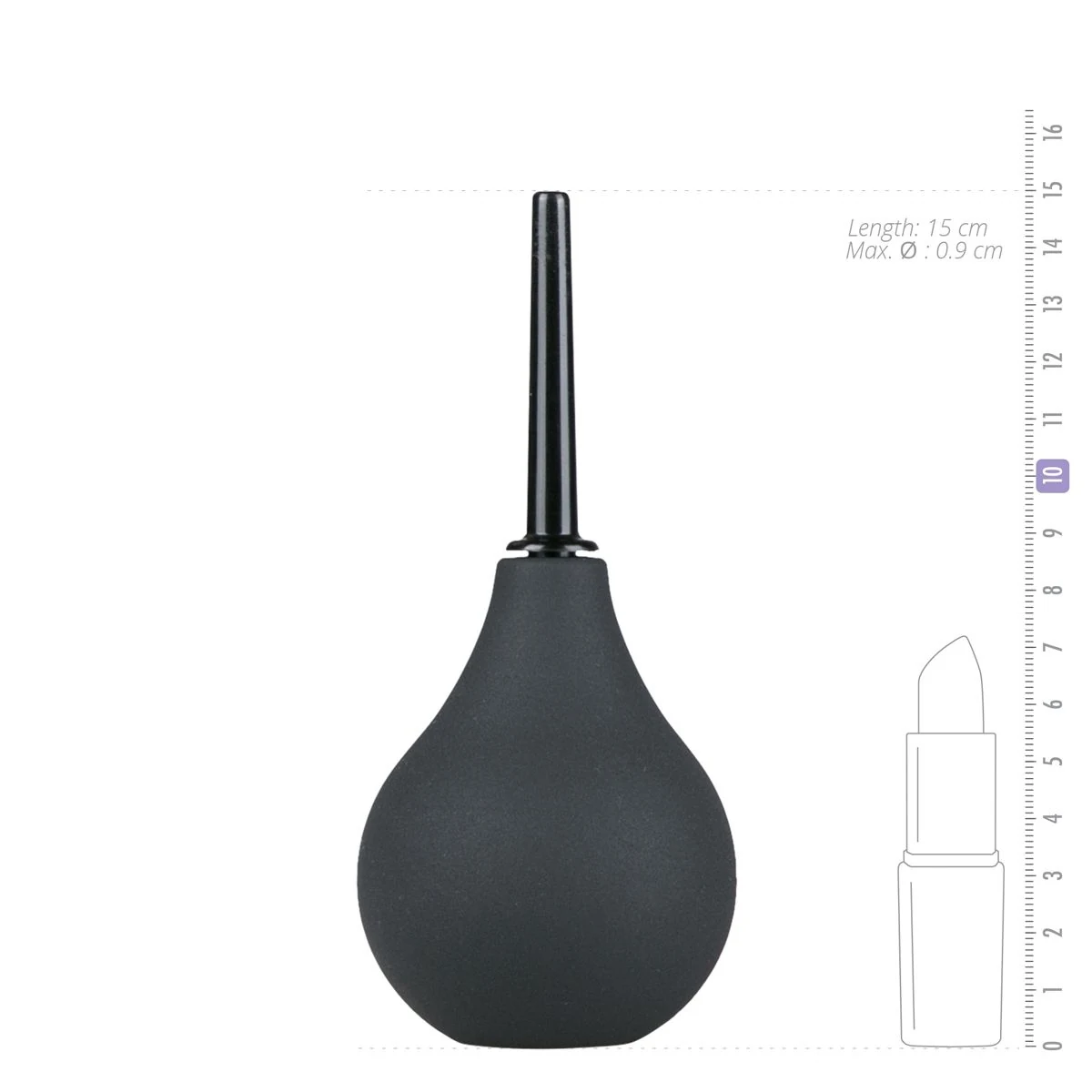 EasyToys zwarte anaal douche medium te gebruiken met glijmiddel