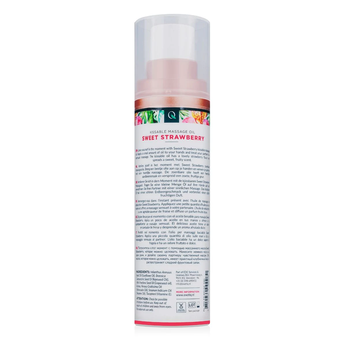 Exotiq Massageolie Sweet Strawberry voor ontspannende massage