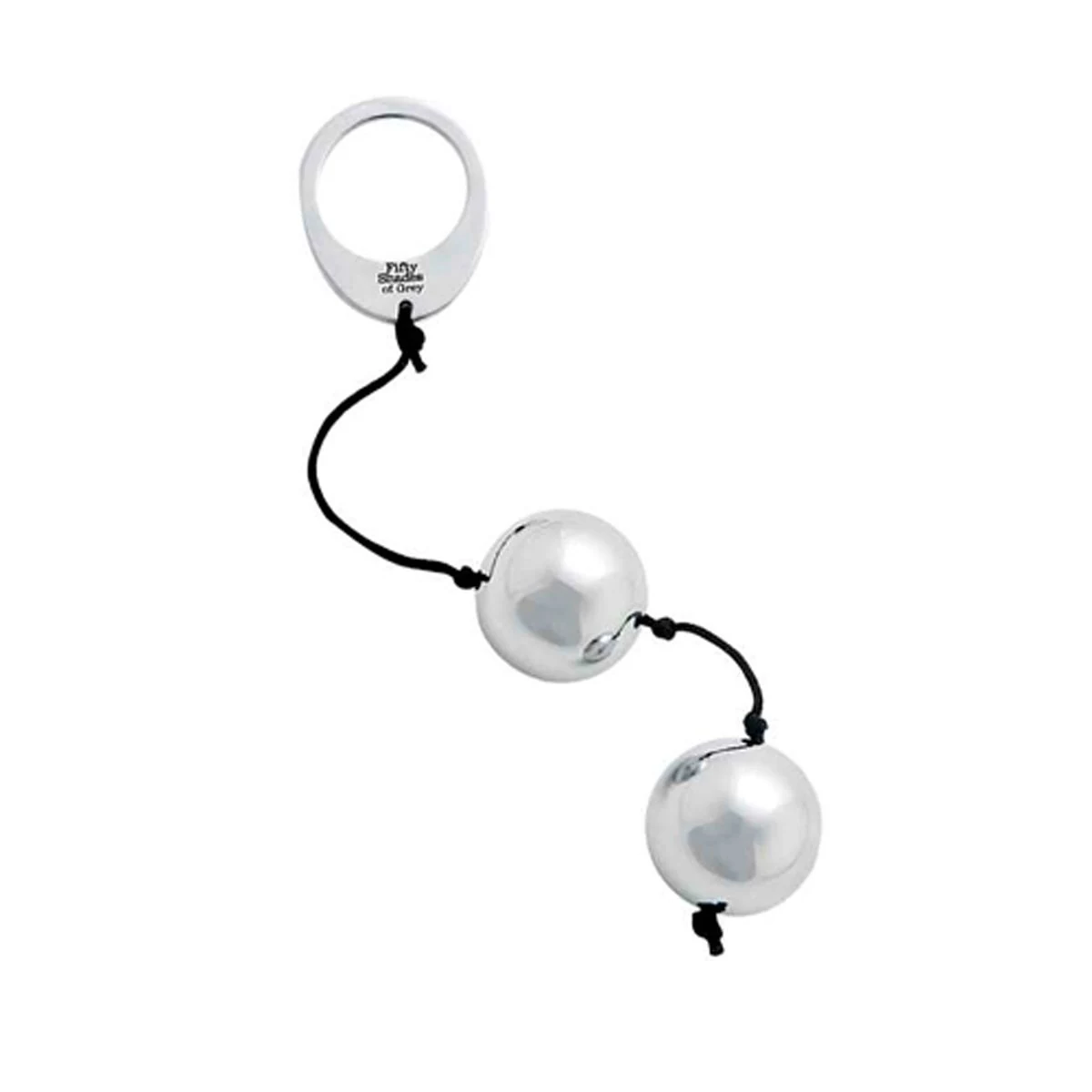 Fifty Shades geisha ballen in zilver met trekkoord